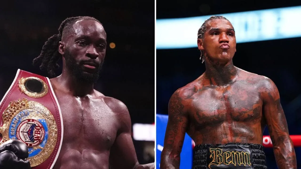Denzel Bentley (kiri) dan Conor Benn. (Foto: Fight TV)