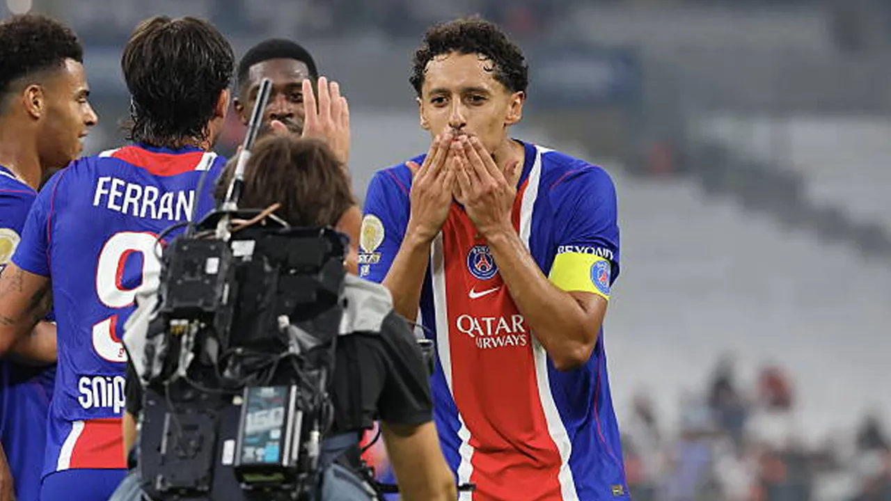 PSG Menang Dramatis di Markas Marseille, Marquinhos Jadi Pahlawan