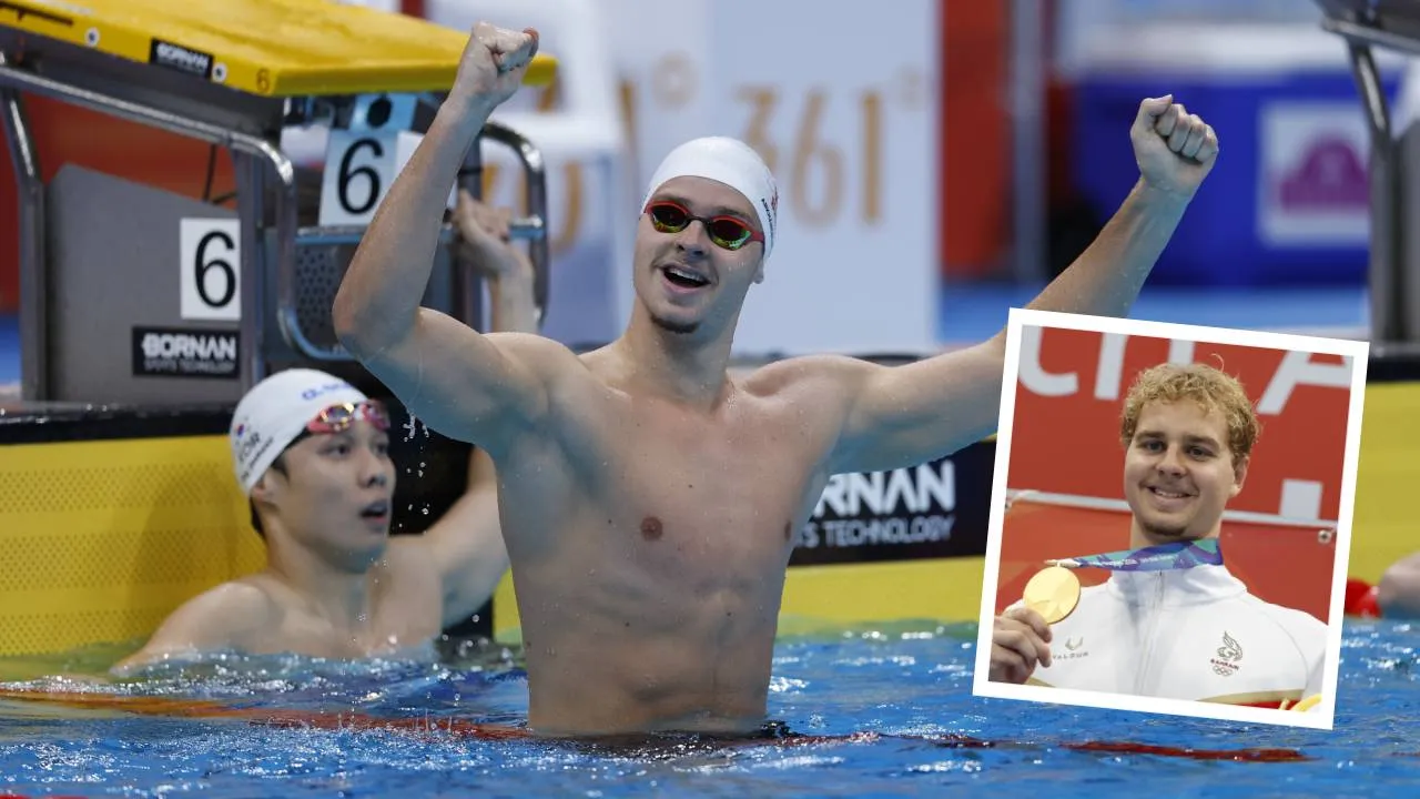 Kemenangan Mikhail Arkhangelskiy tersebut juga menjadi medali pertama Bahrain di cabang renang sepanjang sejarah keikutsertaannya di Asian Games. (Foto: Xinhua)