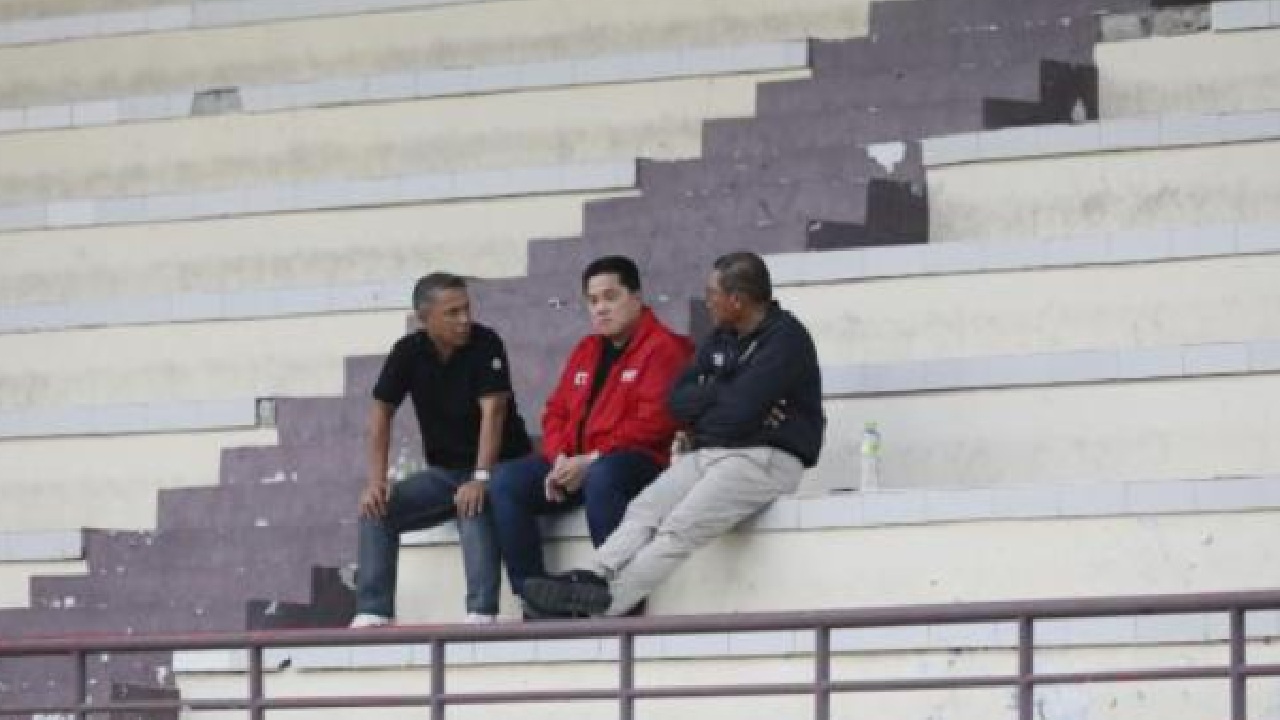 Erick Thohir Pantau Latihan Timnas Indonesia Jelang Duel Lawan Malaysia