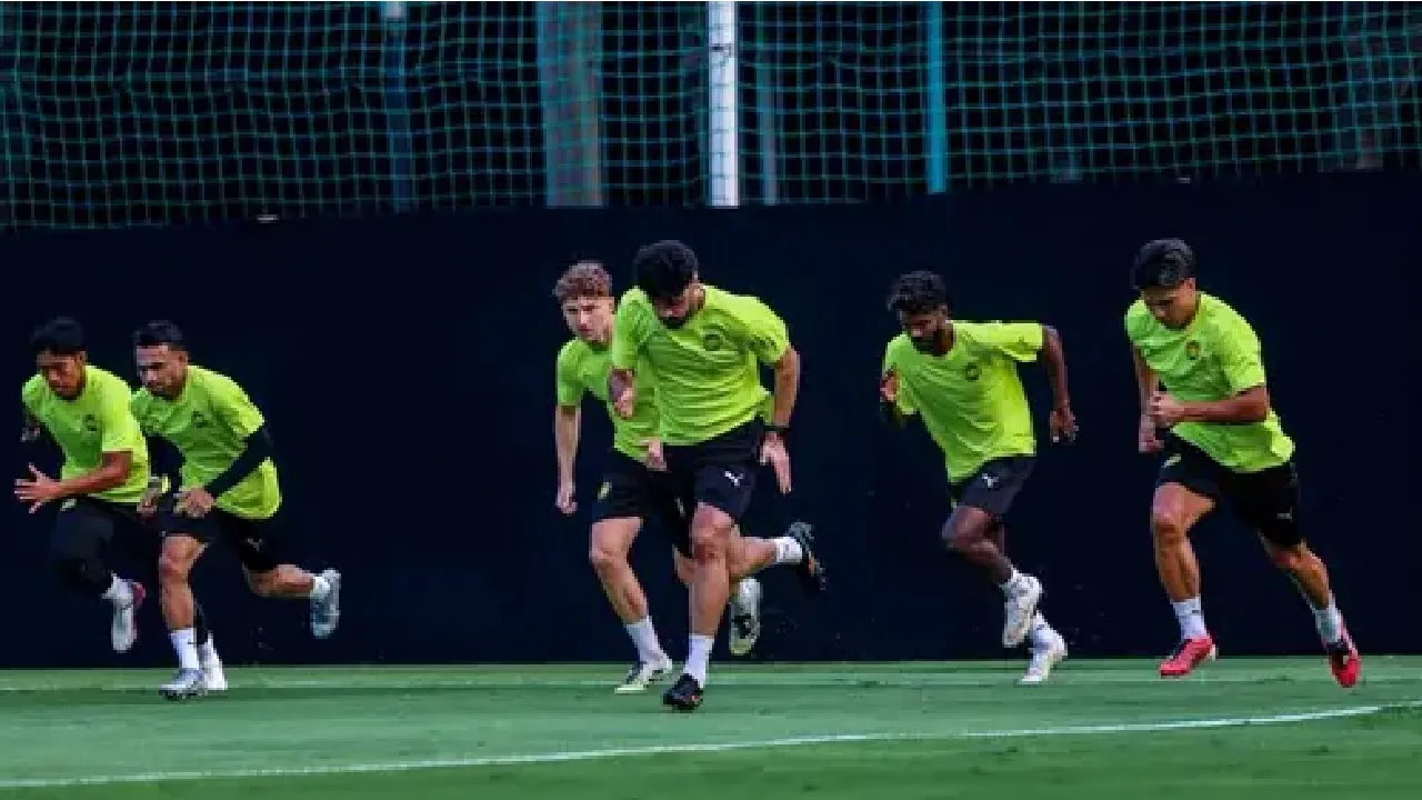 Latihan Timnas Malaysia jelang hadapi Timnas Indonesia hanya diikuti 11 pemain.
