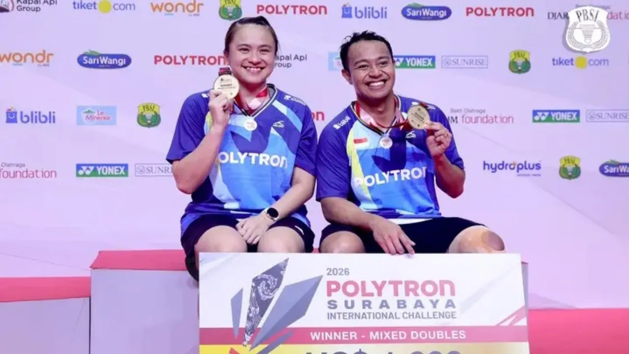 Kalahkan Bagas-Apriyani, Rehan-Melati Kampiun Surabaya IC 2026