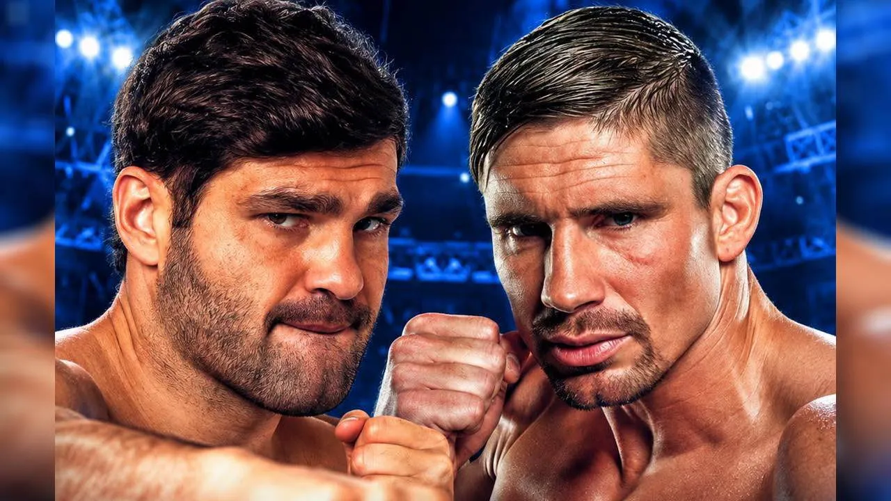 Filip Hrgovic (kiri) dan Rico Verhoeven. (Foto: Fight TV)