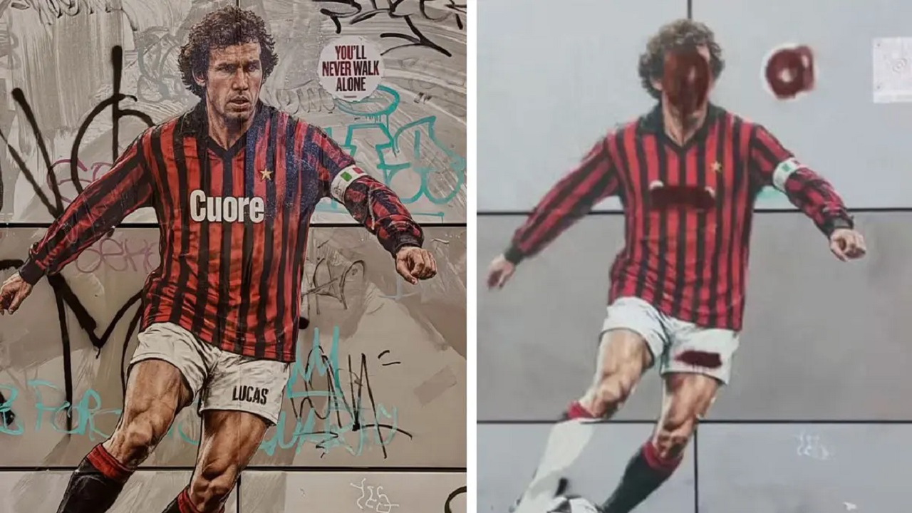 Seniman Lucas Berjanji Perbaiki Mural Franco Baresi yang Kemarin Dirusak