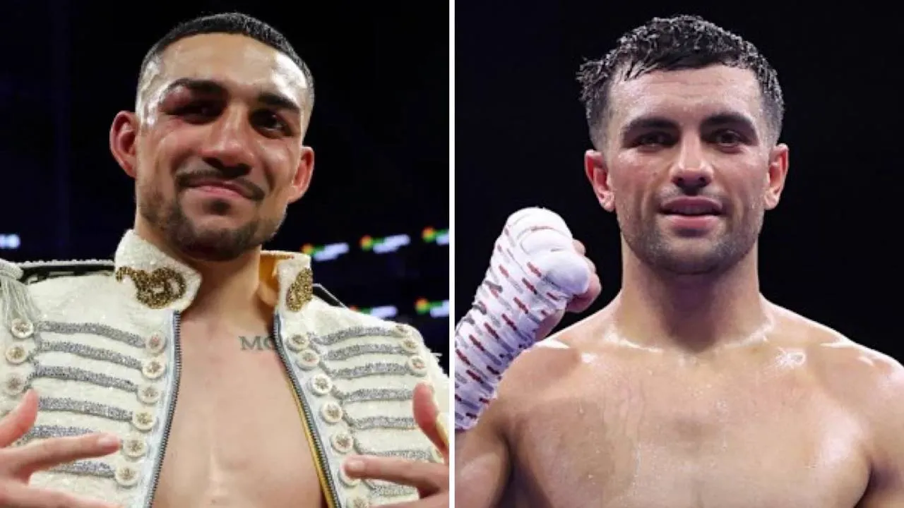 Teofimo Lopez (kiri) dan Jack Catterall. (Foto: Fight TV)