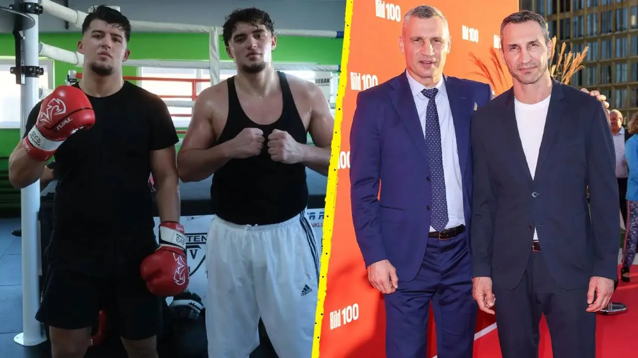 Ismet dan Endrit Ademi (kiri) dan Wladimir dan Vitali Klitschko. (Foto: Fight TV)