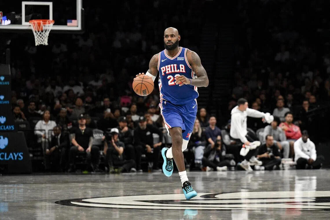 LeBron James Tampil Gemilang di Laga Pramusim 76ers