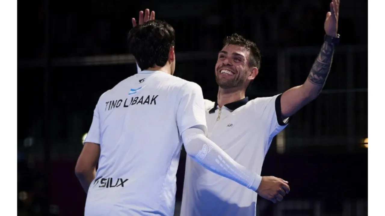 Perayaan Ganda Libaak Alfonso di FIP Premier Padel Castello Jerman P2