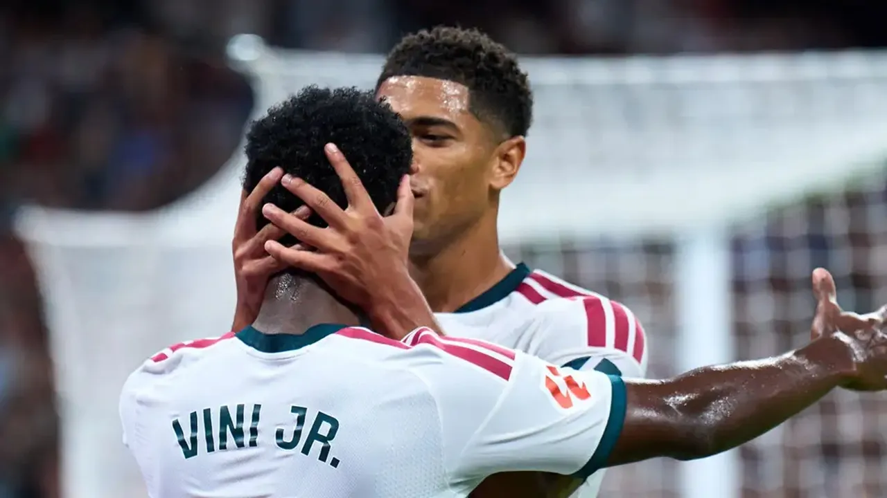 Reaksi Bellingham Usai Vinicius Diusir Wasit Terekam Kamera