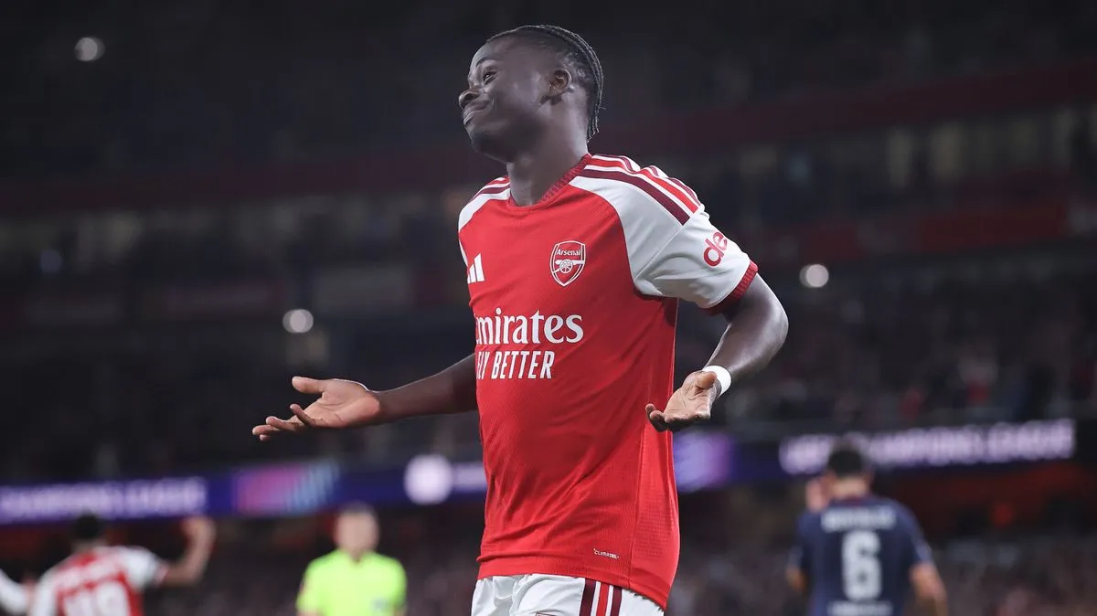 Bukayo Saka Balas Kritik dengan Gemilang di Liga Champions - sumber: (footballlondon)