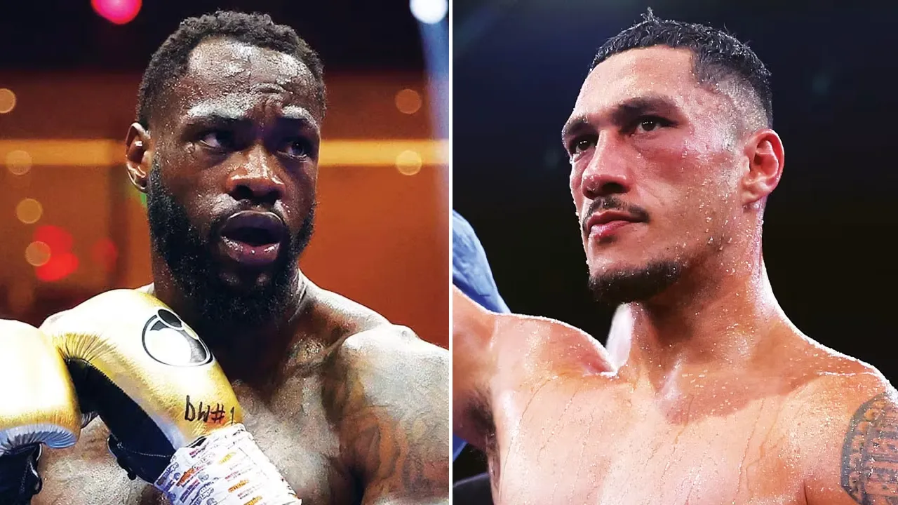 Jai Opetaia (kanan) dan Deontay Wilder. (Foto: Fight TV)