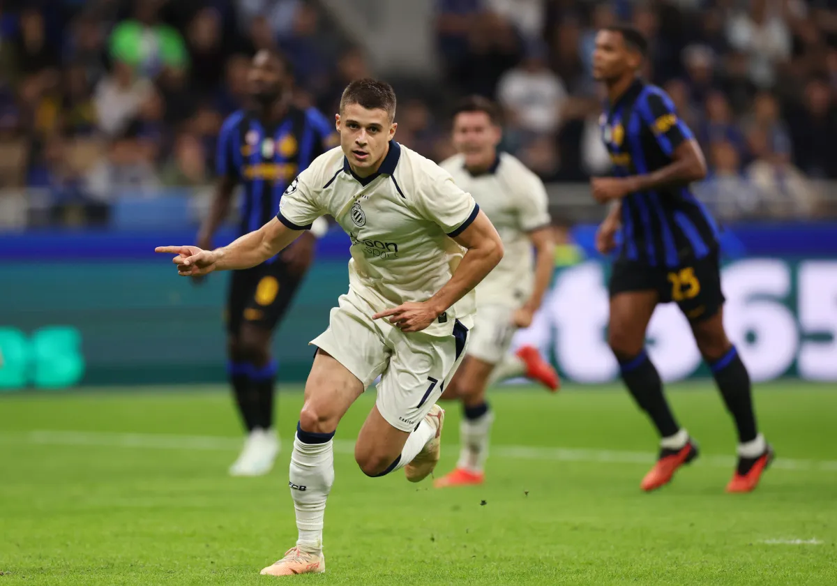 Hat-trick Tresoldi Tenggelamkan Inter dalam Laga Sengit Kontra Club Brugge - sumber: (footballitalia)