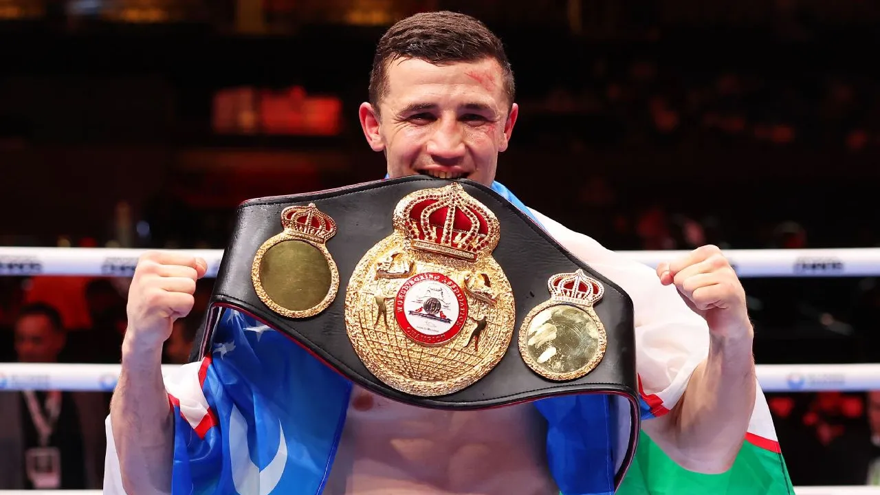 Israil Madrimov menempati peringkat keempat kelas 154 pon versi majalah The Ring dan akan menjalani pertarungan di negara asalnya. (Foto: Fight TV)