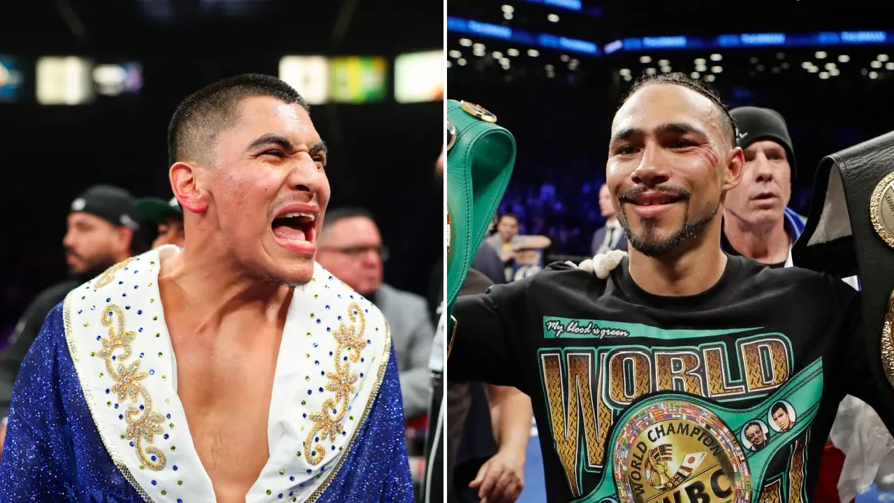 Vergil Ortiz Jr (kiri) dan Keith Thurman. (Foto: Fight TV)