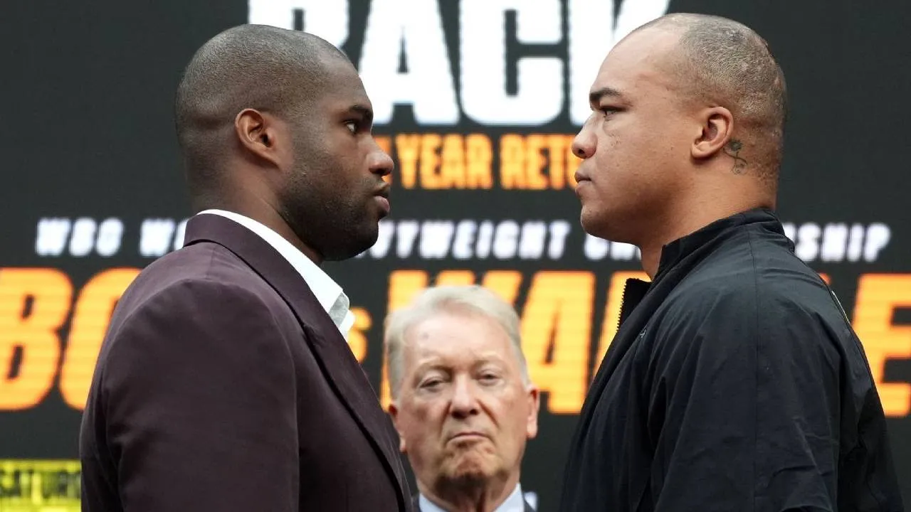 Fabio Wardley (kanan) dan Daniel Dubois. (Foto: Fight TV)