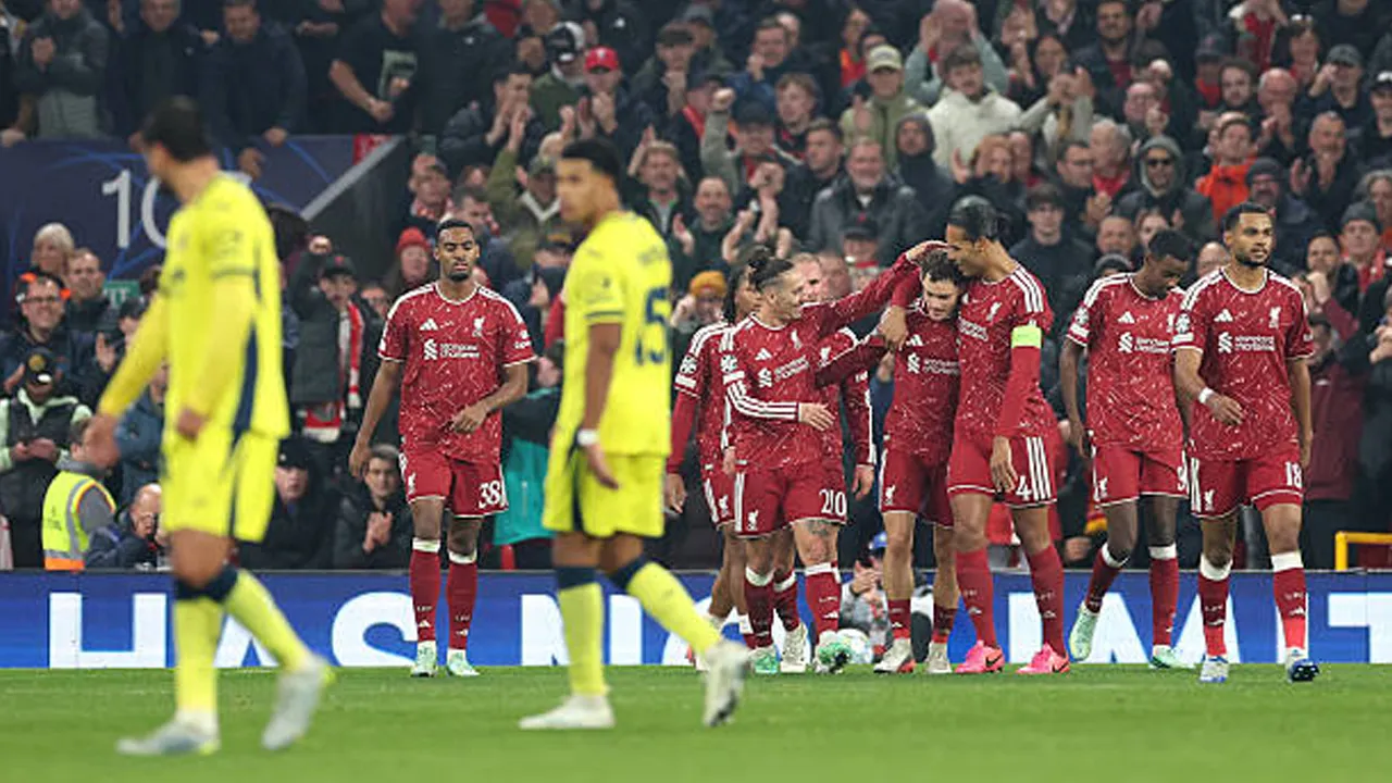 Pertahankan Rekor Sempurna di Liga Champions, Liverpool Taklukkan Villarreal 4-3