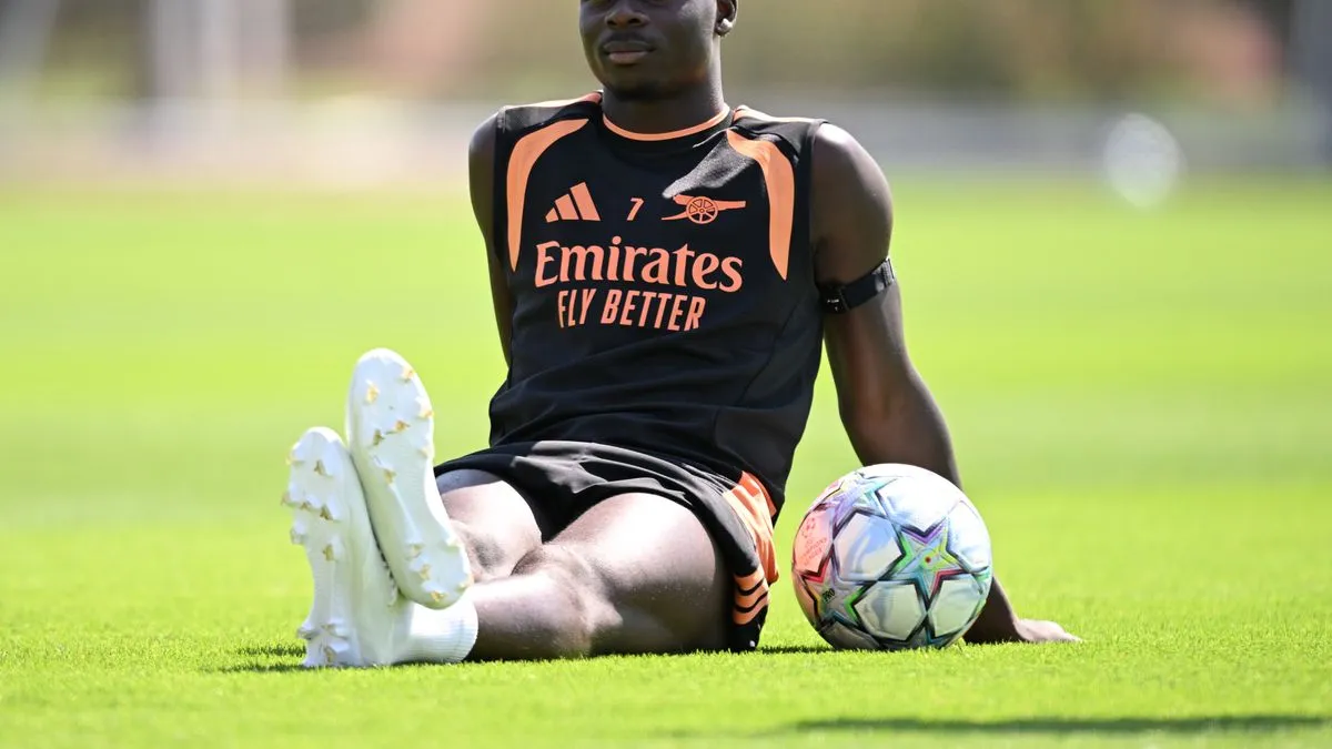 Bukayo Saka Berpotensi Absen 9 Laga Penting Arsenal - sumber: (footballlondon)