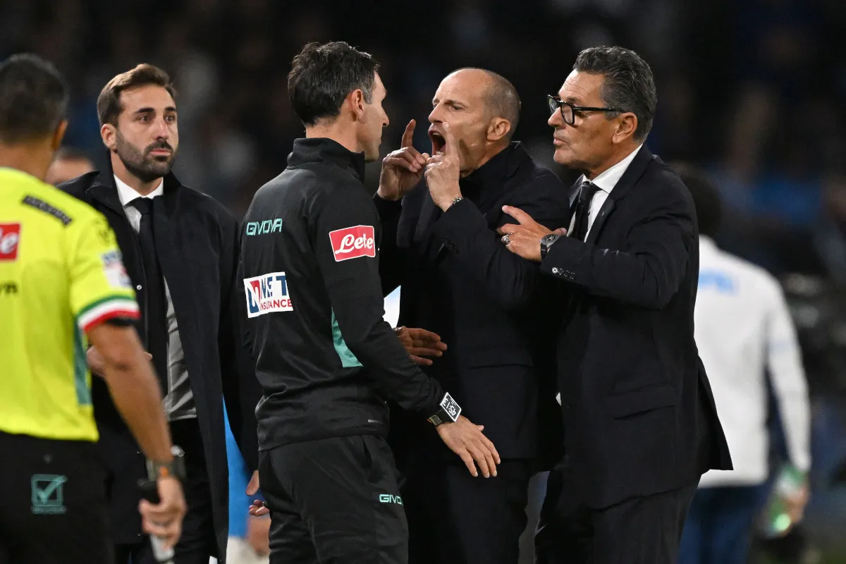 Allegri Frustrasi Usai Napoli Bermain Imbang 3-3 Lawan Roma - sumber: (footballitalia)