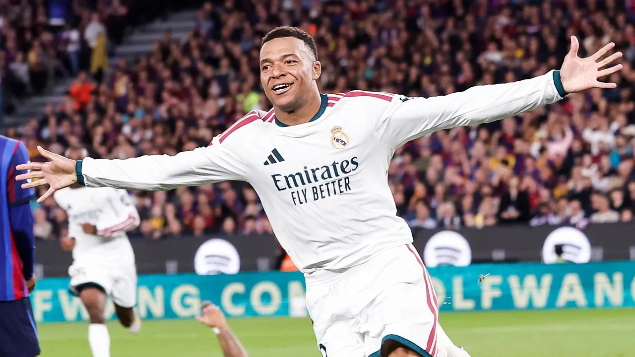 Kylian Mbappe Catat 100 Gol untuk Real Madrid di El Clasico