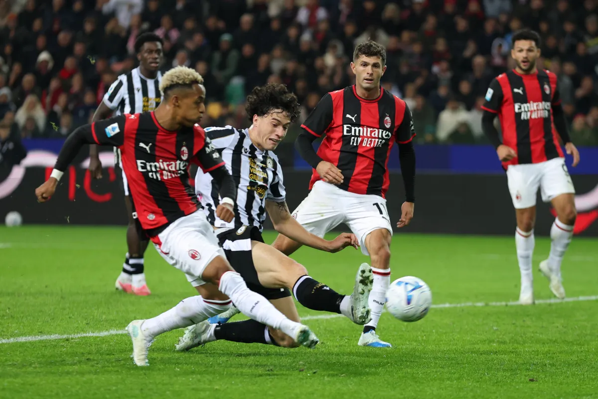 Milan Kalahkan Udinese 2-0, Pulisic dan Hutchinson Bersinar di Serie A - sumber: (footballitalia)