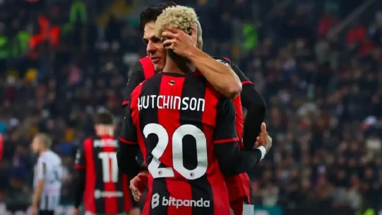 Omari Hutchinson Cetak Gol Pertama untuk AC Milan Saat Lawan Udinese