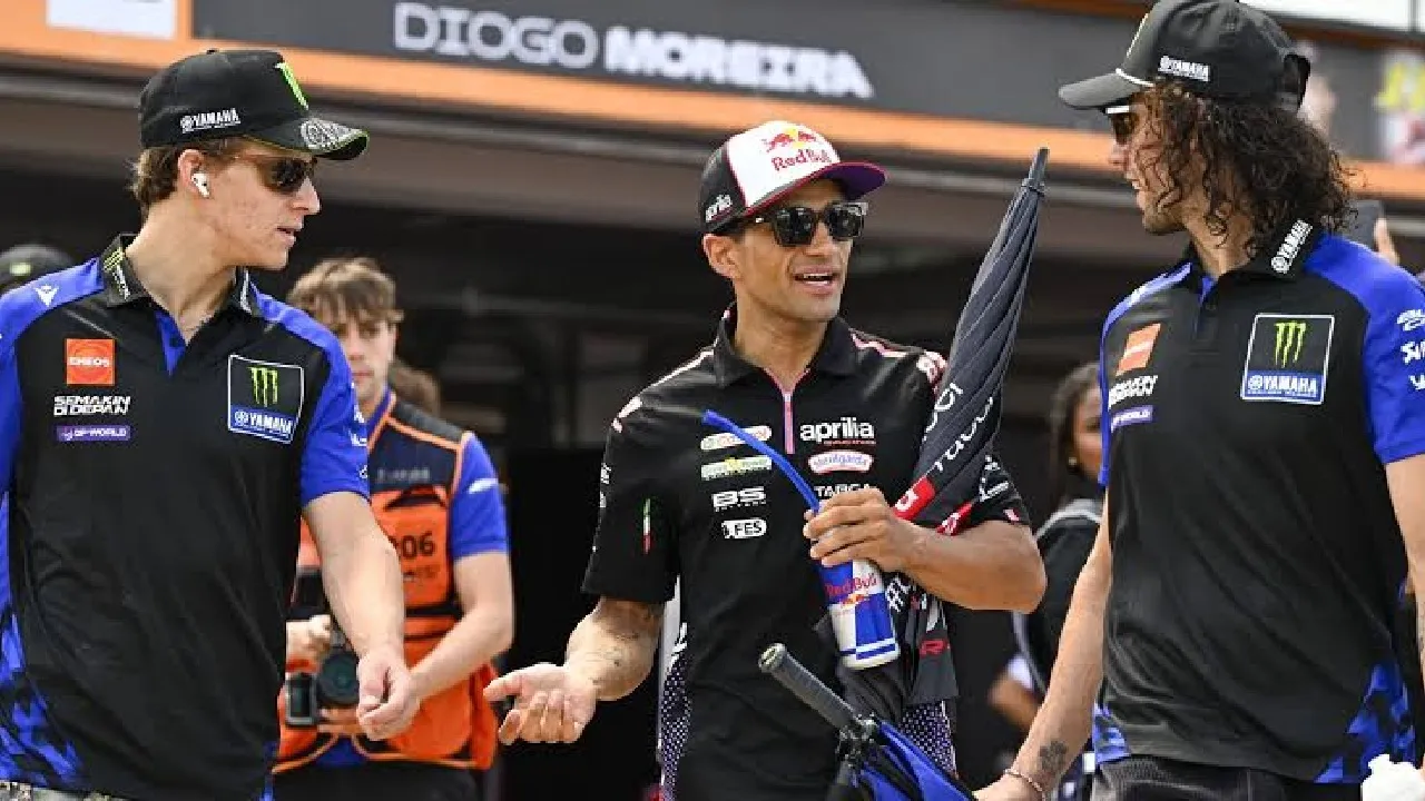 Jorge Martin bersama Fabio Quartararo dan Alex Rins
