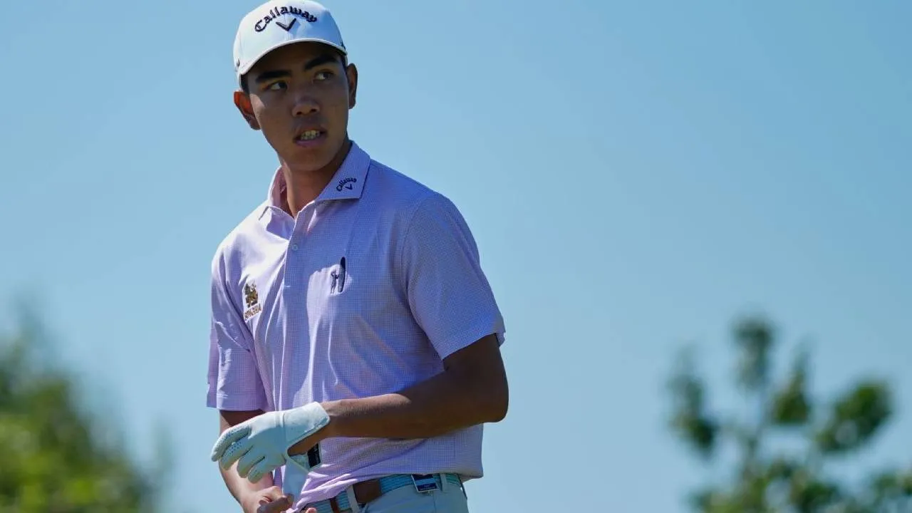 Fifa Laopakdee unggul tiga pukulan dalam kondisi lapangan yang berangin. (Foto: Golf Digest)