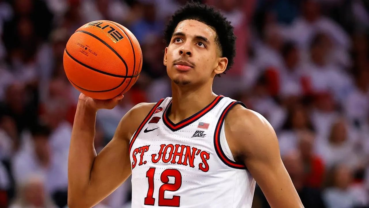 RJ Luis Jr merupakan Pemain Terbaik Big East 2025 saat membela St. John's, kemudian mengikuti NBA Draft 2025 dan tidak terpilih. (Foto: AP)