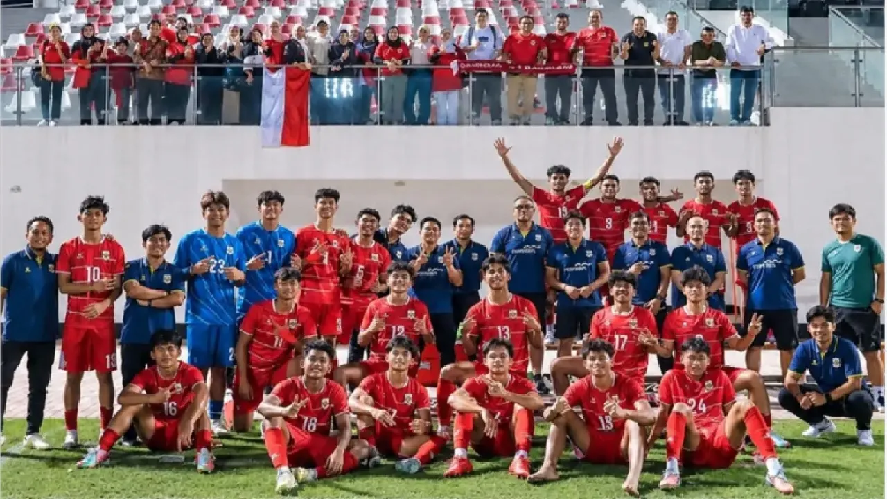 David Nascimento bersama skuad Timnas Indonesia U-17